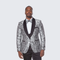 Silver Gray Tuxedo - Grey Prom  Slim Fit Suit