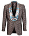 Empire Collection - Brown Slim Fit Satin Shawl Lapel Sports Coat Limited Edition