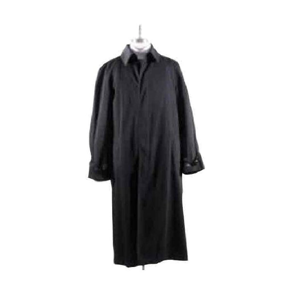MENS LONG FULL LENGTH BLACK BIG AND TALL TRENCH COAT