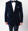 Men's Regular Fit Blazer 2 Button with One Welt Chest Pocket Navy