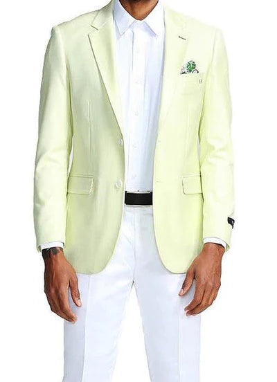 Slim Fit Blazer 2 Button in Solid Mint