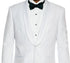 White Slim Fit 2 Piece Tuxedo With Satin Shawl Lapel