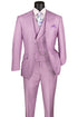 Mens Easter Suit - Jacket and Pants in Summer Color Lavender Sharkskin Modern Fit Light Weight