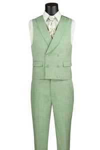 Mens Easter Suit - Jacket and Pants in Summer Color Light Green Modern Fit Light Weight