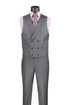 Charcoal Modern Fit 3 Piece Suit with Vest and Adjustable Waist Band Pants