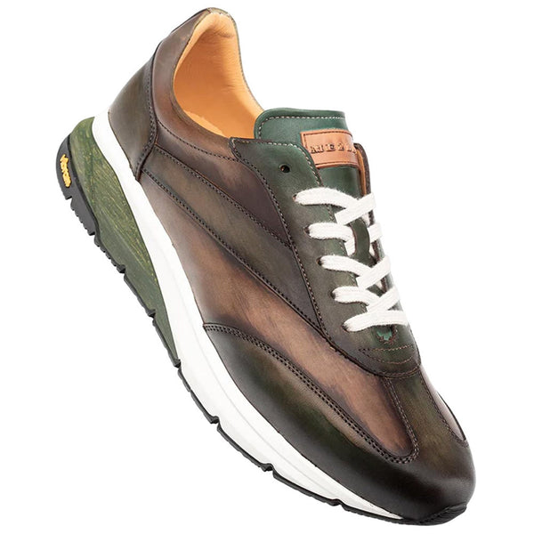 Men's Magico Forest/Olive Two-Toned Sneakers By Mezlan Made In Spain Brand