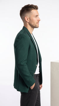 Neil Allyn Career Basics Men’s Hunter Green Blazer, Classic 2 Button Formal Sport Coat for Weddings, Church and Business Events