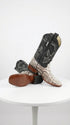 Natural Python Square Toe Boots