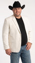 Men’s White Western Blazer, 2 Button Cowboy Sport Coat – Saco Vaquero Para Hombre for Weddings and Rodeo Events