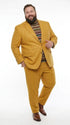 Men’s Travis Kelce Inspired Yellow Suit, Mustard Gold 2 Piece Fashion Suit for Parties and Events