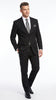 Men’s Black 100% Linen Suit, Two Button Formal Wedding Business Dress Suit