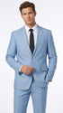 Men’s Light Blue Linen Suit – 2 Button Summer Wedding, Beach Wedding & Business Suit