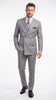 Men’s Light Grey Double Breasted Suit, Classic Fit Luxury Wool Feel Formal Wedding Business Suit