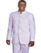 Pleated Dress Men Suits - Mens Classic 8 Button Mandarin White Collar Suit