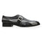 Belvedere Marte Black & Gray Alligator Leather Oxford