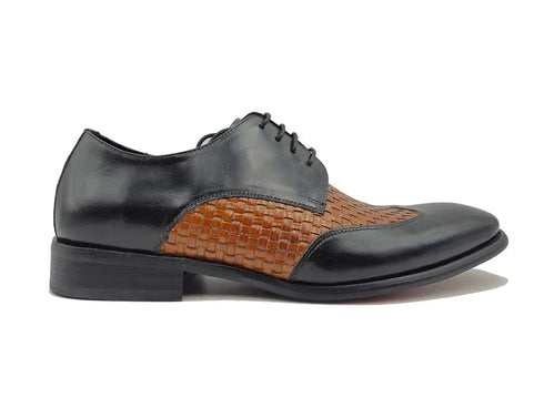 Medallion Wing-tip Basket Weave Four Eyelets Oxford Carrucci