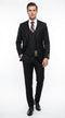 Tiglio Men’s Black 3 Pieacce Suit – Classic Formal Business Suit with Vest for Wedding and Special Occasion