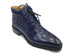 Men's Lace-up Boots Alligator Embossed