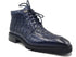 Men's Lace-up Boots Alligator Embossed