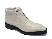 Men's Lace-up Boots Alligator Embossed