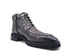 Men's Lace-up Boots Alligator Embossed