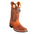 Men's King Exotic Boots Genuine Leather With Saddle Vamp Handcrafted Brown & Honey (48113807-2)