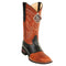 Men's King Exotic Boots Genuine Leather With Saddle Vamp Handcrafted Honey & Black (48232751)