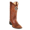 Men's King Exotic Boots Genuine Leather With Saddle Vamp Handcrafted Honey & Brown