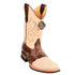 Men's King Exotic Elephant Skin Boots Rubber Sole & Saddle Square Toe Handcrafted Oryx (48167011)