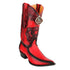 Men's King Exotic Genuine Sharkskin Boots 3x Toe Burnished Red (495v20912)
