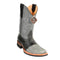 Men's King Exotic Python Boots Rubber Sole & Saddle Vamp Square Toe Gray (48165709)