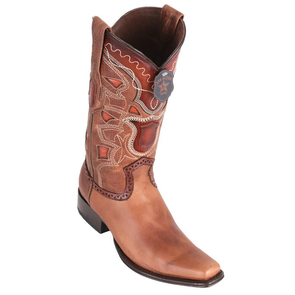 Los Altos Boots - Mens Dress Cowboy Boot - Low Priced Men's Rage European Toe Cowboy Boots - Honey