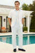 Men’s Sky Blue Two-Piece Short Sleeve Shirt and Pants Set – Casual Summer Outfit