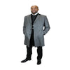 Mens Herringbone Topcoat - black color Topcoats