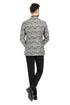 Men’s Black and Silver Paisley Tuxedo Jacket