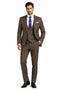 Men’s Brown 3-Piece Slim Fit Suit