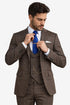 Men’s Brown 3-Piece Slim Fit Suit