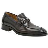 Carrucci Men's Burnished Signature Buckle Loafer
