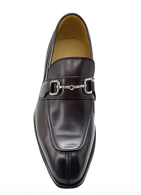 Carrucci Men's Burnished Signature Buckle Loafer