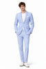 Mens Two Button Carolina Blue seersucker Sport Coat