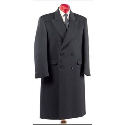 Men's Peacoat 3 Buttons Men's Dress Coat Under Front Placket Heavy Peacoat - Men's Wool Blend topcoat