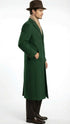 Men’s Hunter Green Full-Length Wool Overcoat 