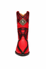 Men's King Exotic Genuine Sharkskin Boots 3x Toe Burnished Red (495v20912)