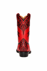 Men's King Exotic Genuine Sharkskin Boots 3x Toe Burnished Red (495v20912)