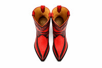 Men's King Exotic Genuine Sharkskin Boots 3x Toe Burnished Red (495v20912)