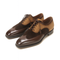 Men Brown and Cognac Suede Wing Tip Oxford By Mezlan Made In Spain Brand