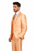 Men’s Orange Sharkskin Tuxedo Suit – Slim Fit 3-Piece Wedding & Prom Style