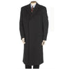 Men's Overcoat Wool Blend 3 Button Fully Lined Heavy overcoat - Mens Heavy Full Length Solid Black wool topcoat