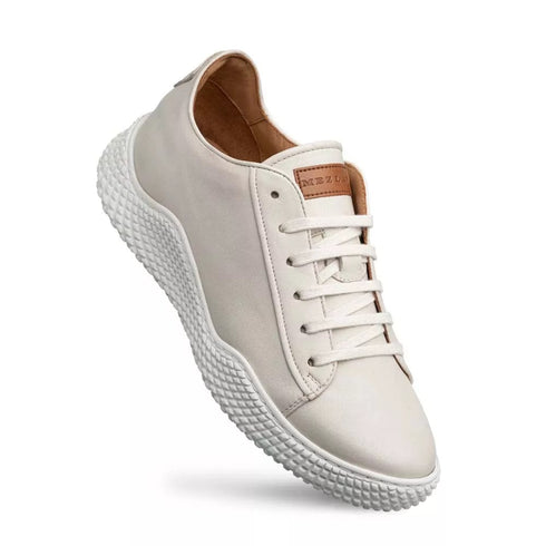 Mezlan Men’s Pristine White Leather Sneakers