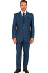 Men’s Saphire Steel Blue 3-Button Suit